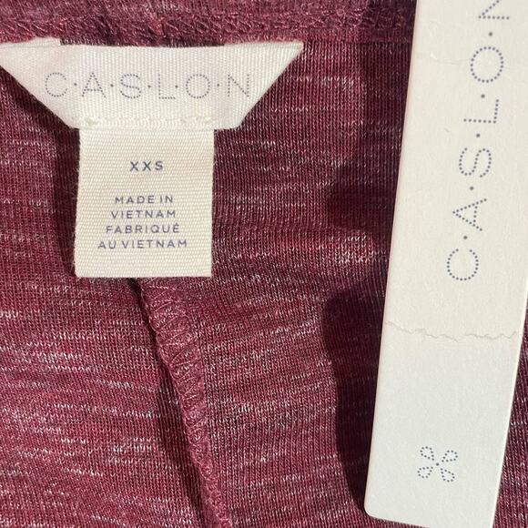 Caslon Womens Maxi Dress XXS Rose Boat Neck Wrap Tie Front Stretch Comfort Vacay - Picture 2 of 9